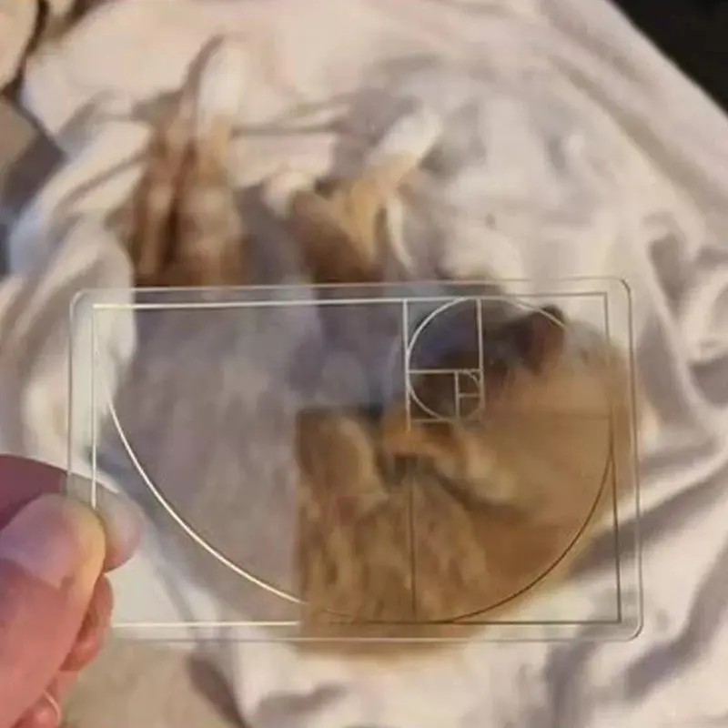 Composition View Finder Golden Ratio Painting Tool Viewfinder Art Tool Acrylic Ruler Golden Triangle Composition Tool for Artist