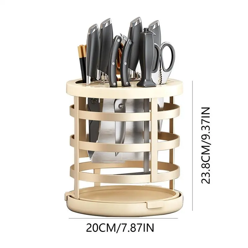 Rotatable Cutter Organizer Stand Rotatable Stand For Cutter Portable And Waterproof Rotating Utensil Home Cutter Holder For