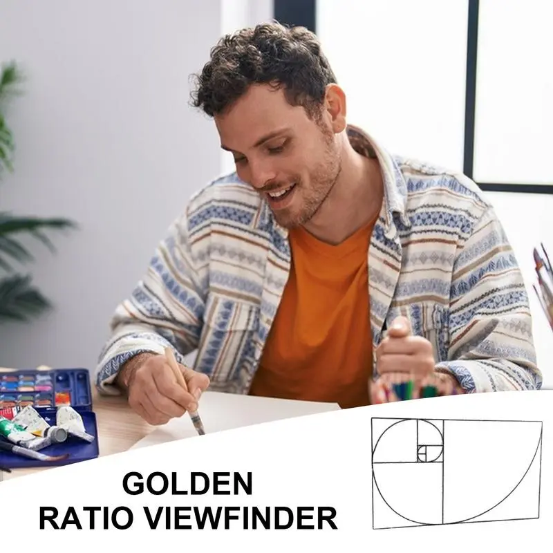 Composition View Finder Golden Ratio Painting Tool Viewfinder Art Tool Acrylic Ruler Golden Triangle Composition Tool for Artist