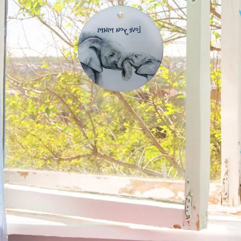 Elephant Mothers Day Ornament Acrylic Love You Mum Keepsake Elephant Mom And Child Keepsake For Window Door Car