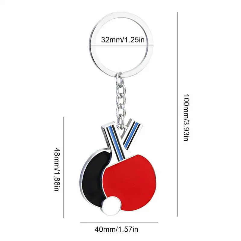 Table tennis keychain sports keychain bag pendant fashion table tennis keychain pendant table tennis racket pendant