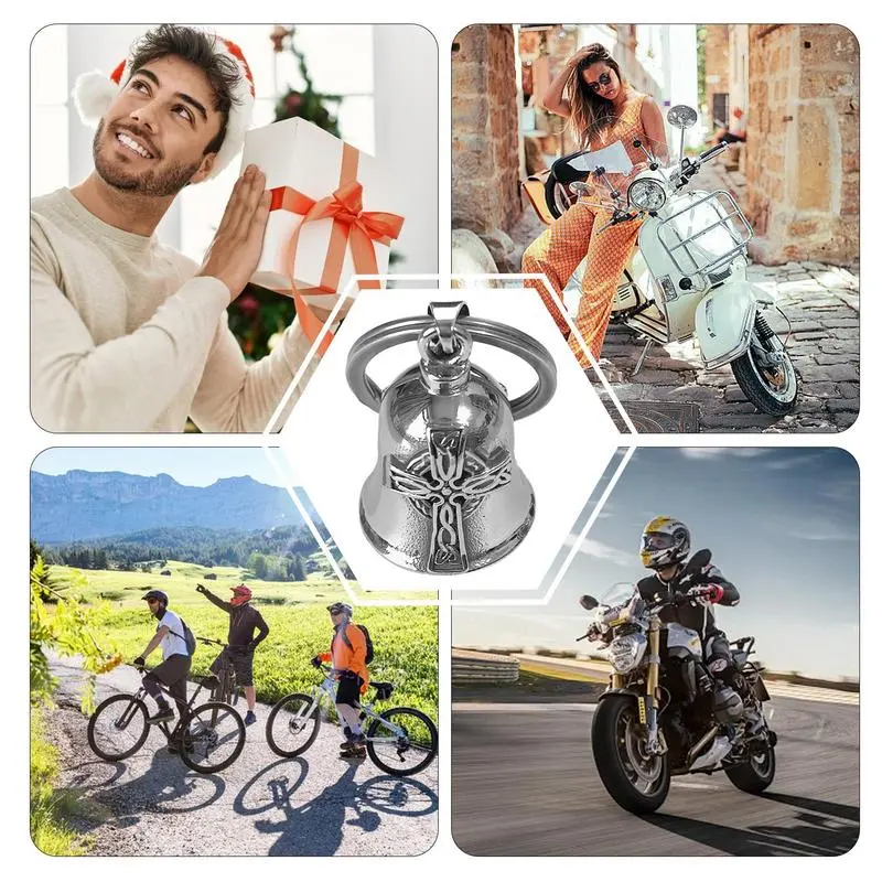 Fashion good luck bells Porch metal wind chime ornaments Motorcycle rider pendant Retro rider good luck bells