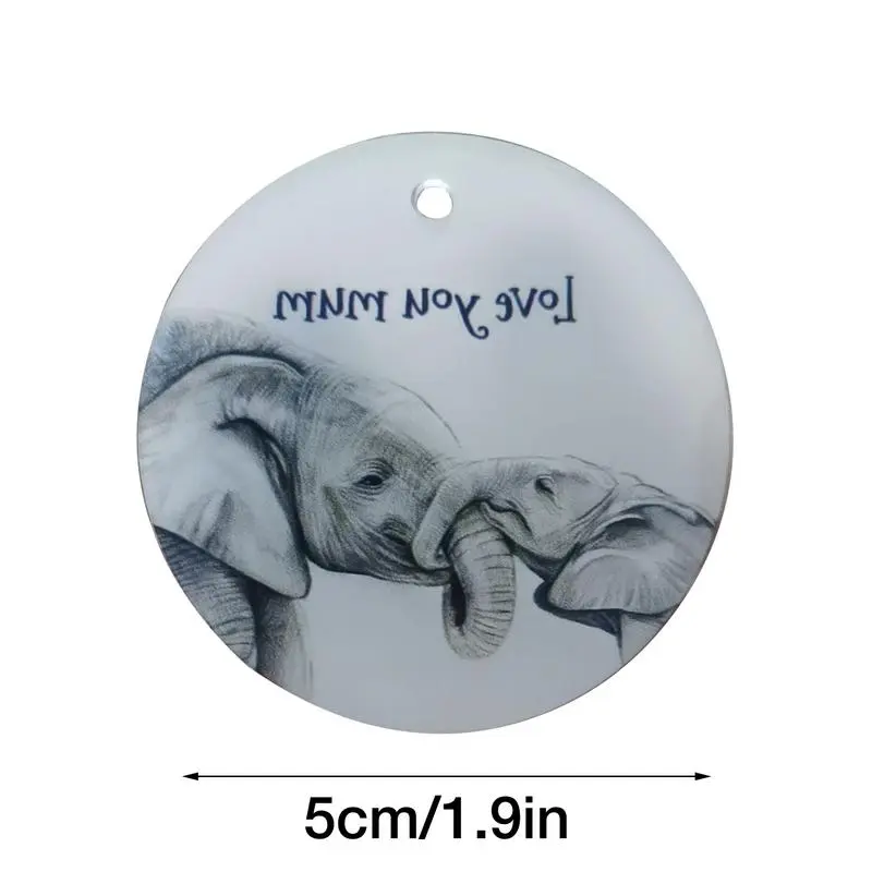 Elephant Mothers Day Ornament Acrylic Love You Mum Keepsake Elephant Mom And Child Keepsake For Window Door Car