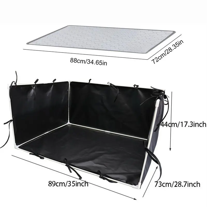 Puppy Pee Pad Holder With High Walls Dog Splash Box Guard Easy Clean Adjustable Pet Toilet Fence 600d For Indoor And Outdoor