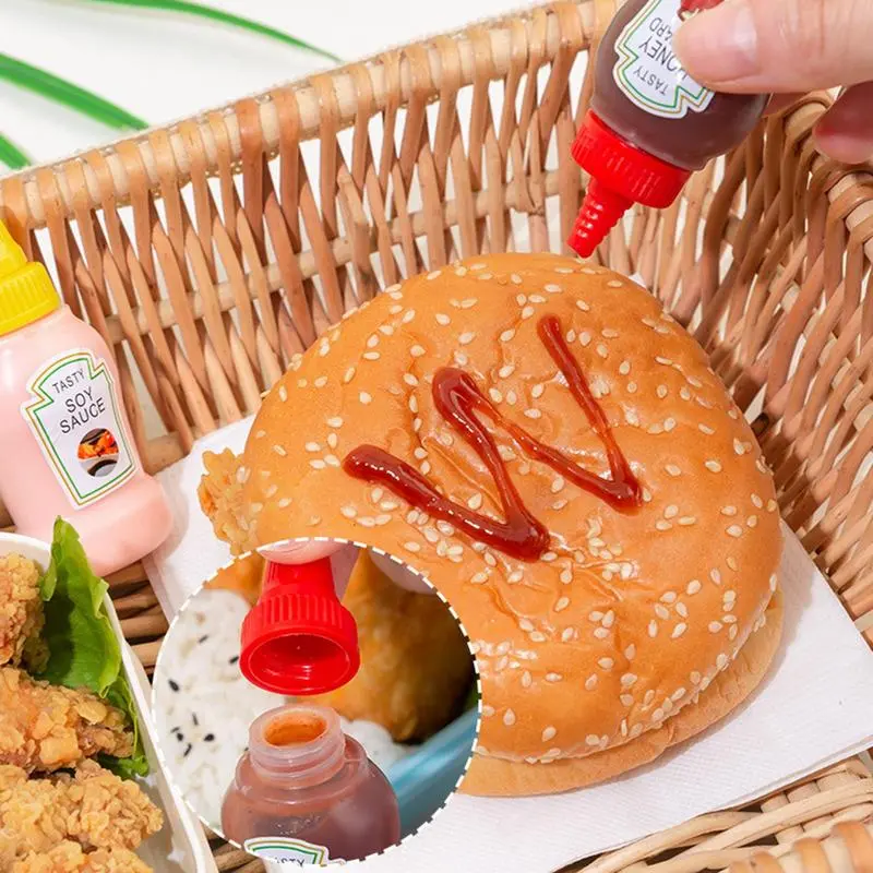 Mini seasoning bottle salad dressing squeeze bottle portable barbecue ketchup seasoning bottle camping travel kitchen gadgets