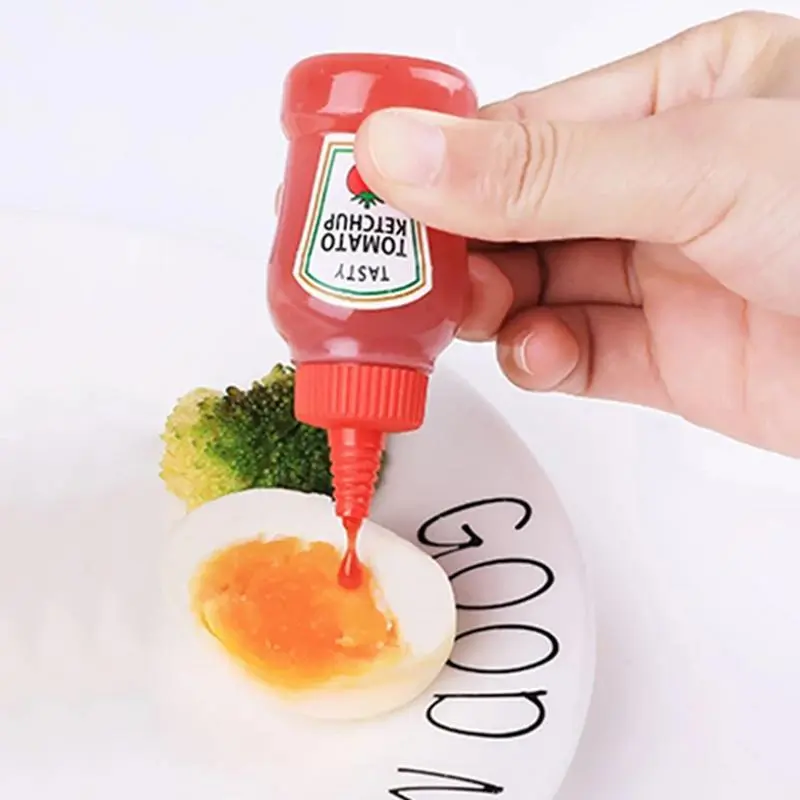 Mini seasoning bottle salad dressing squeeze bottle portable barbecue ketchup seasoning bottle camping travel kitchen gadgets