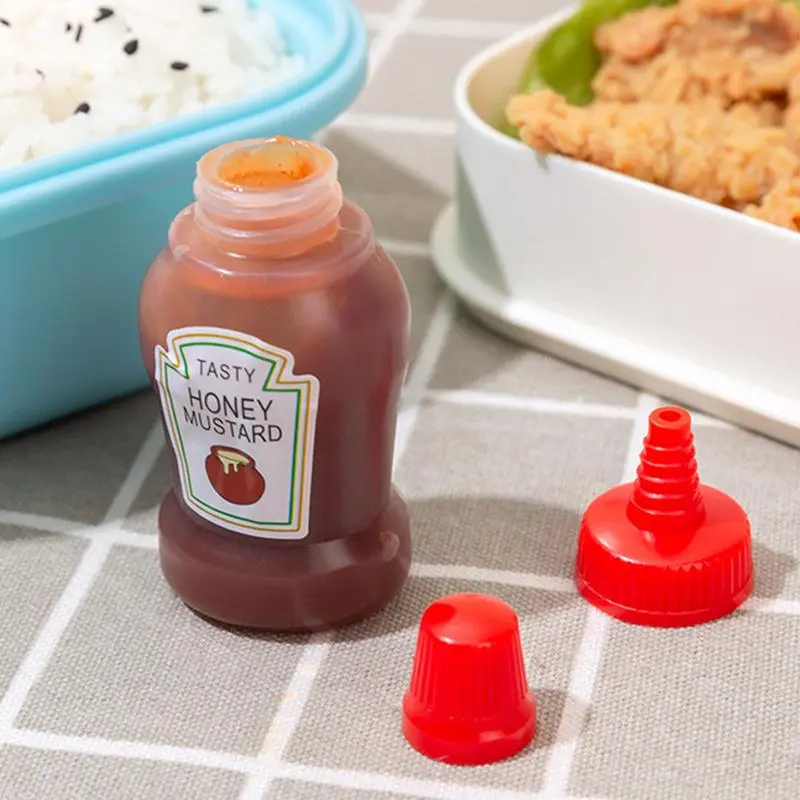 Mini seasoning bottle salad dressing squeeze bottle portable barbecue ketchup seasoning bottle camping travel kitchen gadgets