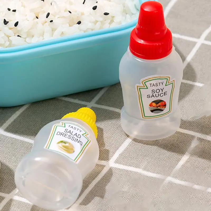 Mini seasoning bottle salad dressing squeeze bottle portable barbecue ketchup seasoning bottle camping travel kitchen gadgets