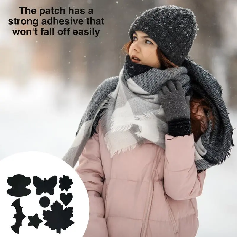 9-piece set Self-adhesive down jacket repair patches Washable clothing patches Waterproof self-adhesive clothing hole repair pat