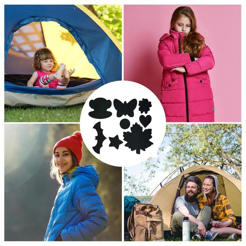 9-piece set Self-adhesive down jacket repair patches Washable clothing patches Waterproof self-adhesive clothing hole repair pat