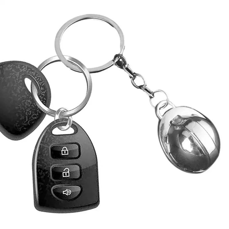 Mini safety helmet keychain Small construction safety helmet keychain Bag key pendant Creative 3D safety helmet pendant