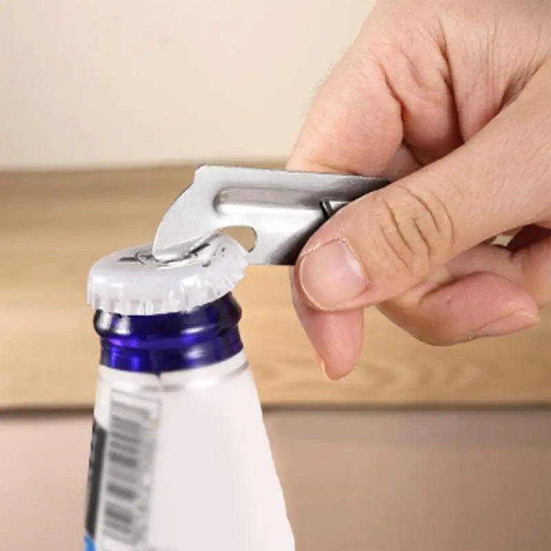 Stainless steel can opener Portable foldable can opener Multifunctional bottle opener Safety cutting can opener Kitchen gadgets