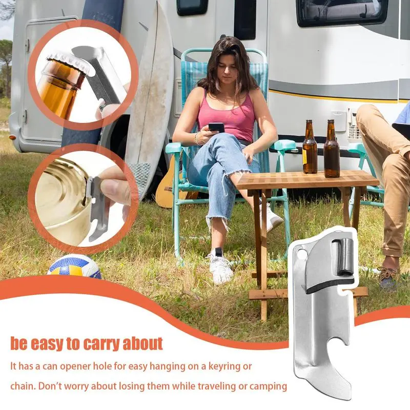 Stainless steel can opener Portable foldable can opener Multifunctional bottle opener Safety cutting can opener Kitchen gadgets