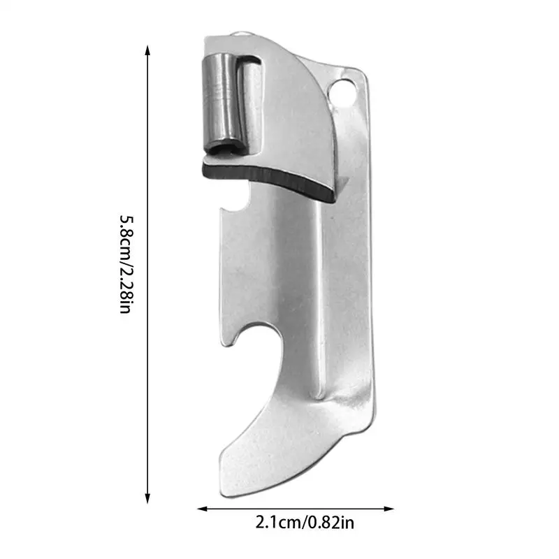 Stainless steel can opener Portable foldable can opener Multifunctional bottle opener Safety cutting can opener Kitchen gadgets