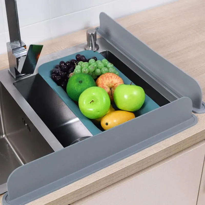 52cm kitchen sink splash guard silicone water shield reusable hand washing and vegetable washing splash guard