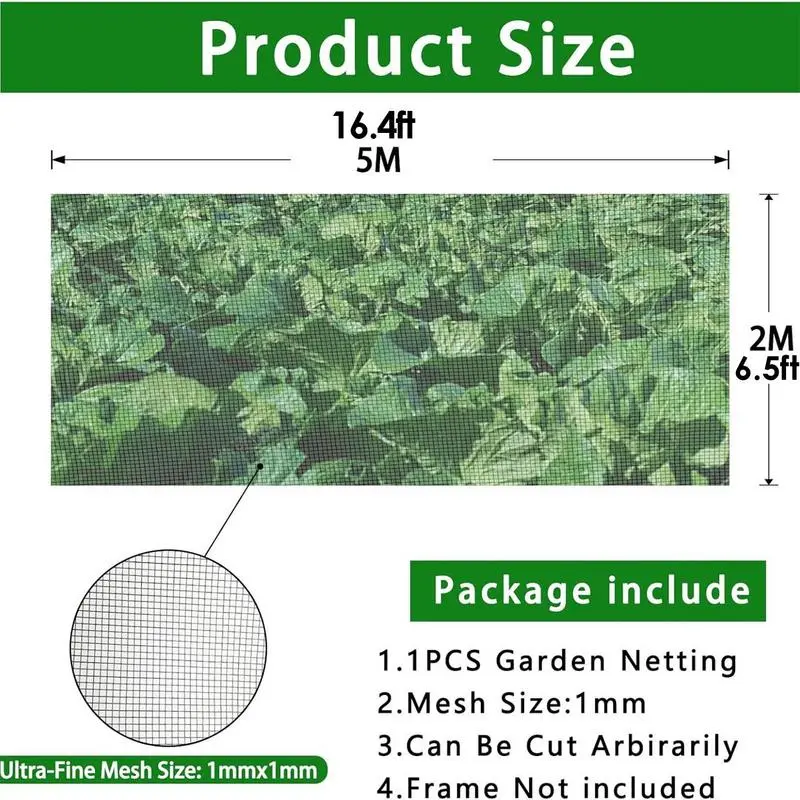 Netting For Garden Protection Fruit Tree Netting Reusable Raised Bed Screen Barrier Mesh Outdoor Supplies For Vegetables Fruits