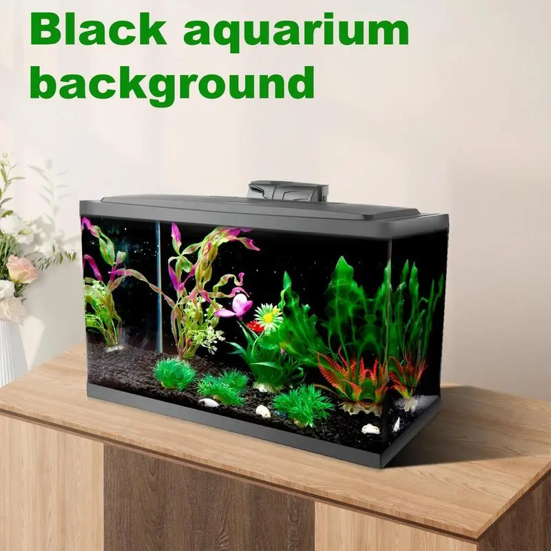 Black fish tank background static sticker aquarium background black fish tank poster aquarium wallpaper decoration