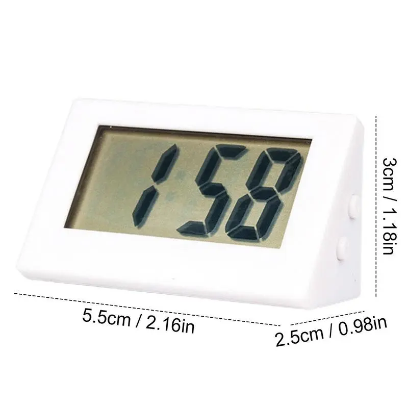 Mini LCD digital clock Silent clock Desktop triangle digital clock Suitable for kitchen, bedroom, office (no alarm function)