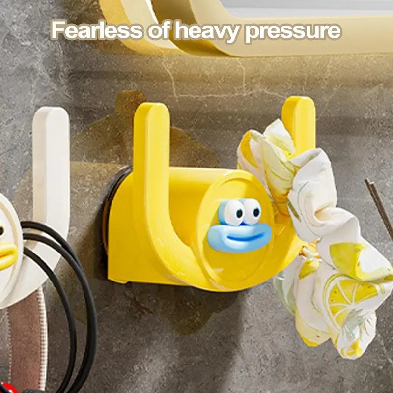 Slippers Hooks For Bathroom Wall-Mounted Cartoon Sausage Mouth Slippers Rack Bathroom Space-Saving Door Shoe Holder Funny Shoe