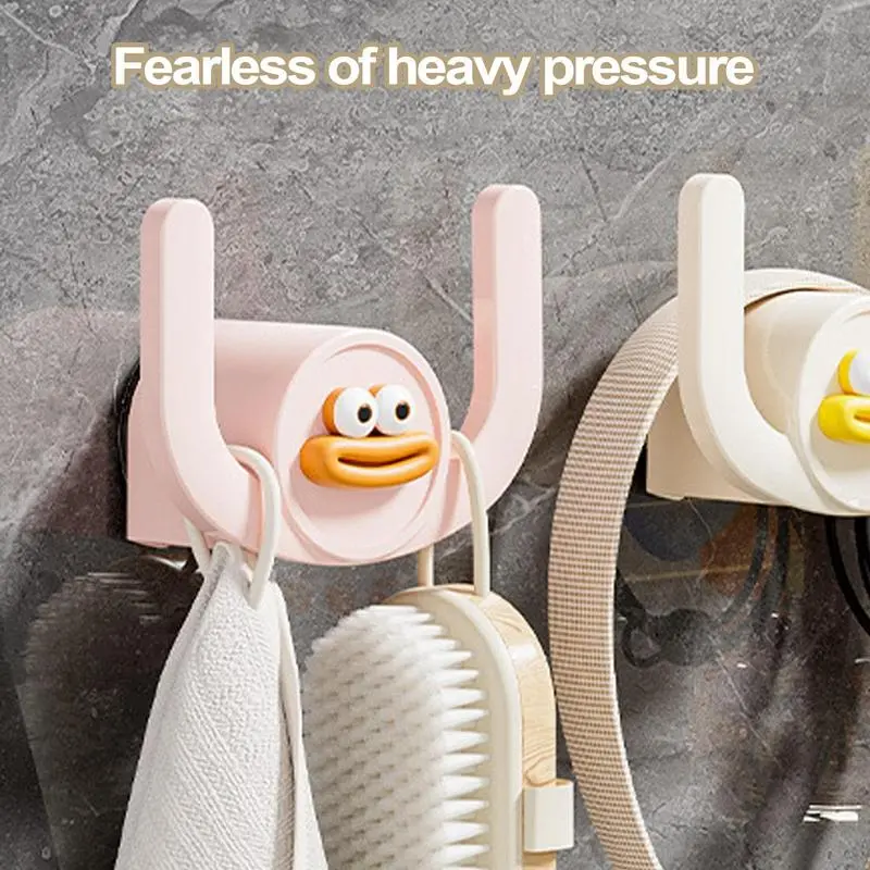 Slippers Hooks For Bathroom Wall-Mounted Cartoon Sausage Mouth Slippers Rack Bathroom Space-Saving Door Shoe Holder Funny Shoe