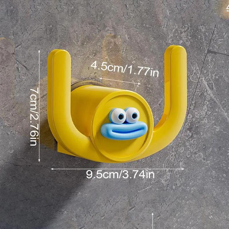 Slippers Hooks For Bathroom Wall-Mounted Cartoon Sausage Mouth Slippers Rack Bathroom Space-Saving Door Shoe Holder Funny Shoe