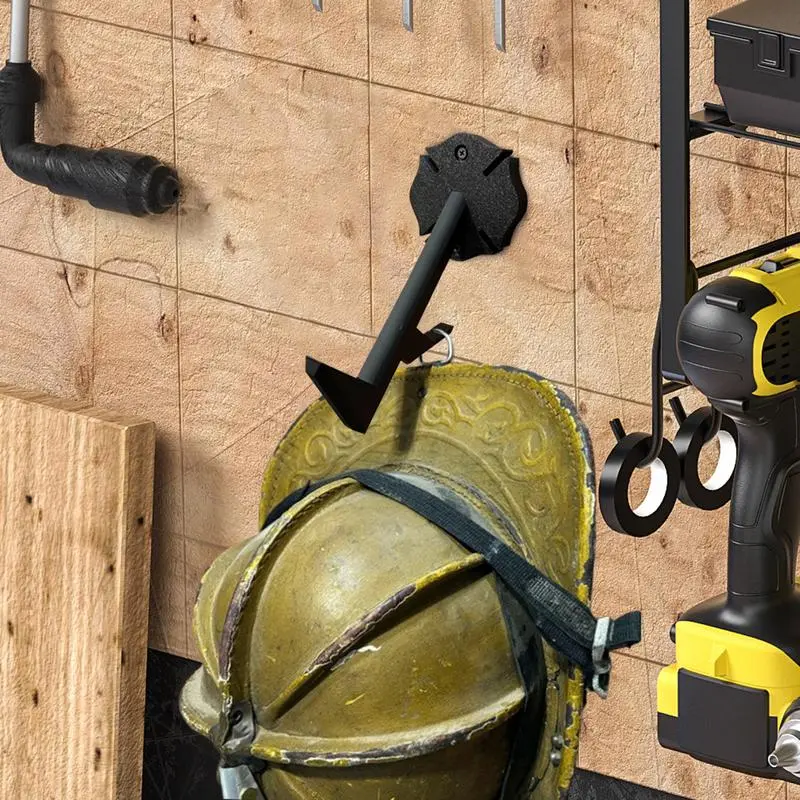 Motorcycle Helmet Holder Wall Mount Cloth Display Rack Hook With Mounting Screws Fire Fighter Hat Display Hanger For Jacket Hats