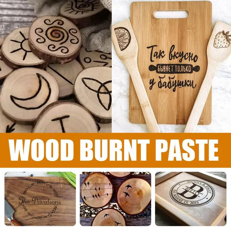 100g wood burning paste camping outdoor wood cloth combustion gel multi-function DIY pyrography wood burning paste