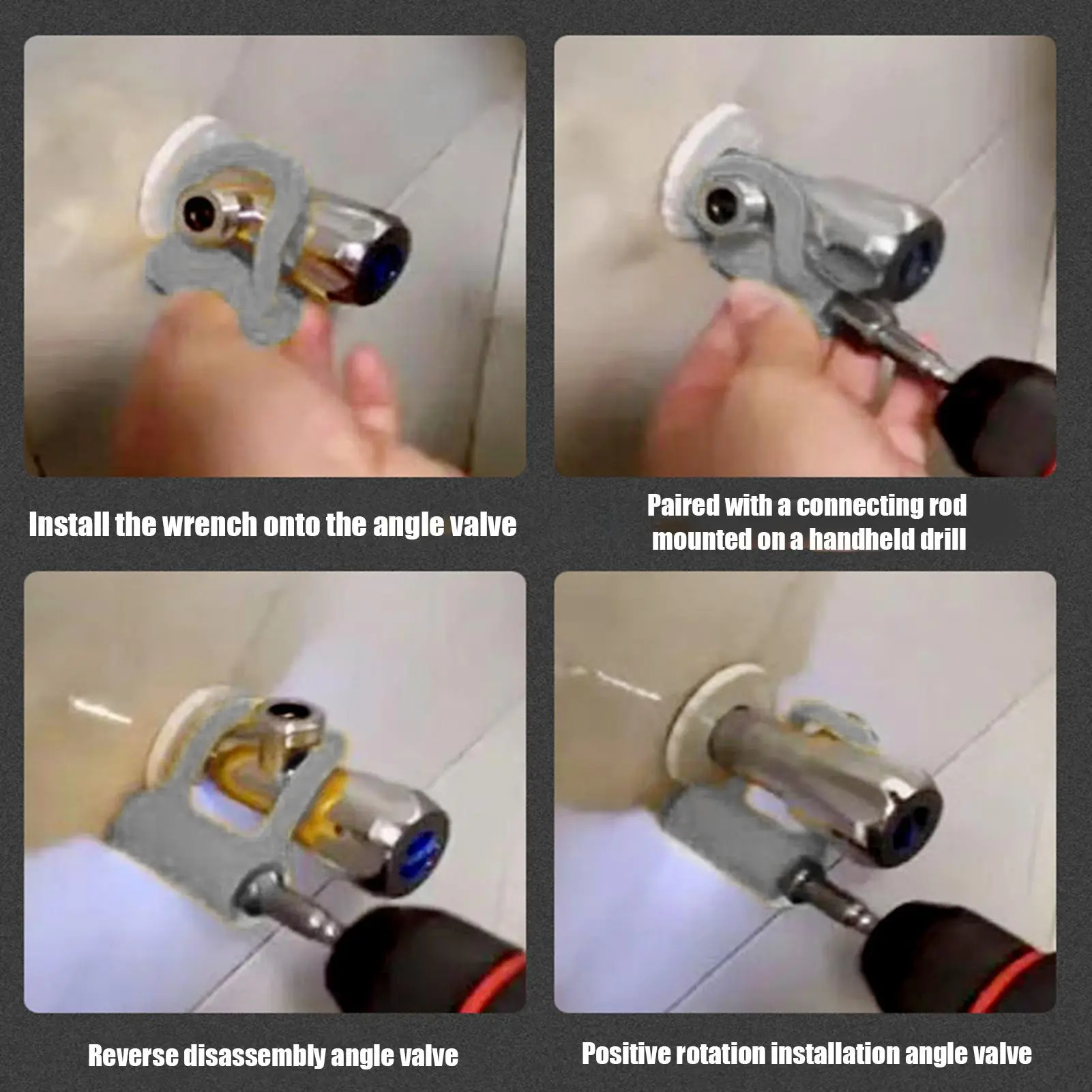 Angle Stop Wrench Angle Stop Valve Wrench Water System Maintenance Hand Tool For Tight Space Bathroom Toilet Under Sink Kitchen