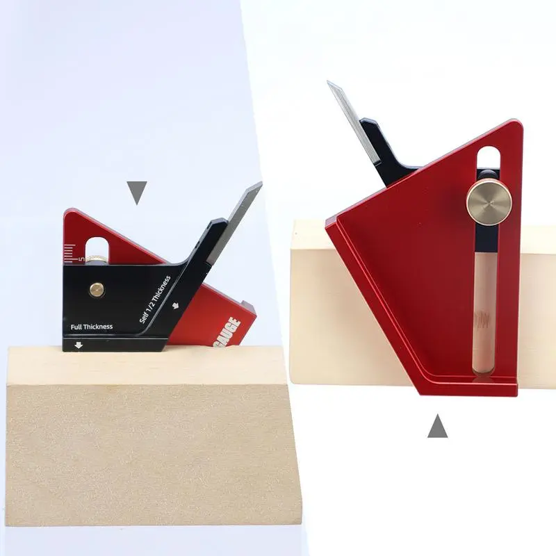 Center Finder Woodworking Center Scriber Aluminum Alloy Precision Compact Scriber Fit Less Than 58mm Thick For Engineering