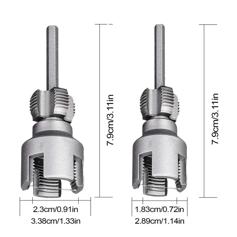 PVC Threader For Drill PVC Thread Maker Tool External Internal 1/2 & 3/4 Dies Cutter For Home Repair Water Tube Hose Wood