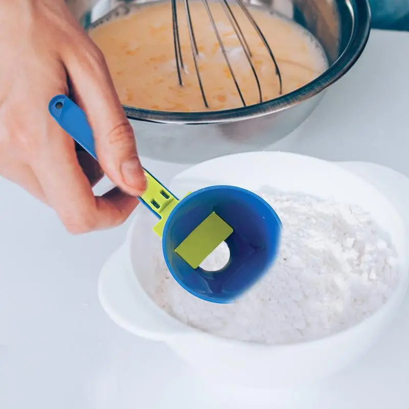 Creative anti-spill measuring spoon Funnel anti-spill long handle spoon Exercise protein powder and sports drink measuring spoon