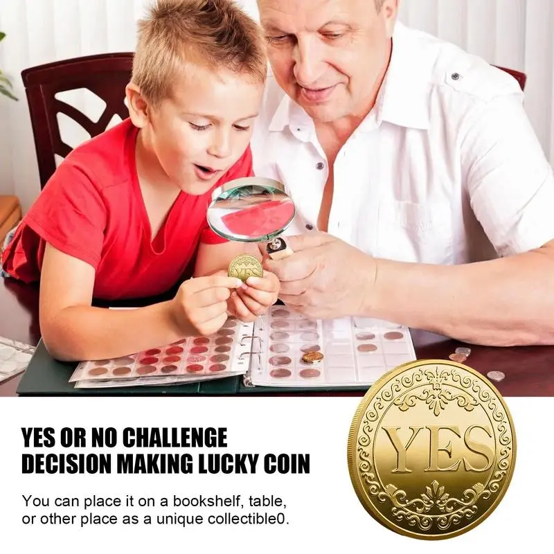 Yes No Metal Decision Coin Make A Decision Lucky Coin Embossed Electroplated Collectible Coin Commemorative Coin