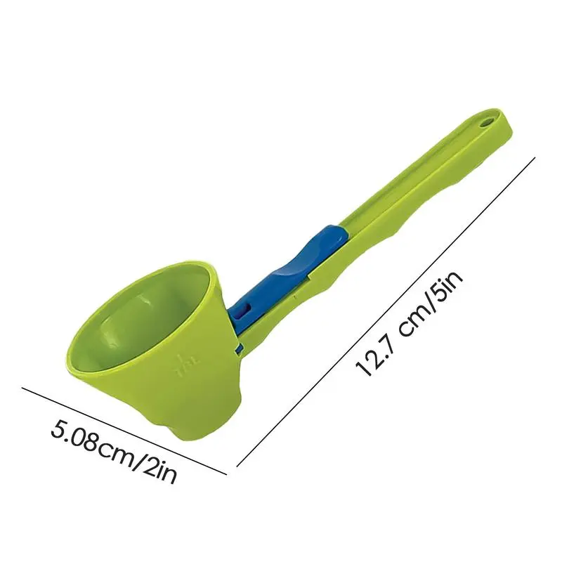 Creative anti-spill measuring spoon Funnel anti-spill long handle spoon Exercise protein powder and sports drink measuring spoon