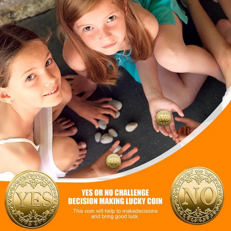 Yes No Metal Decision Coin Make A Decision Lucky Coin Embossed Electroplated Collectible Coin Commemorative Coin