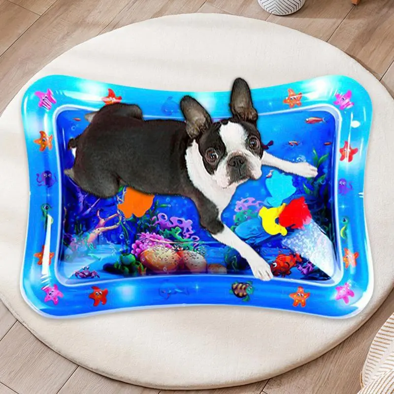 Water Sensory Play Mat For Dog Pat Water Mat Thickened Interactive Cat Toys With Marine Design For Small Animals Cool