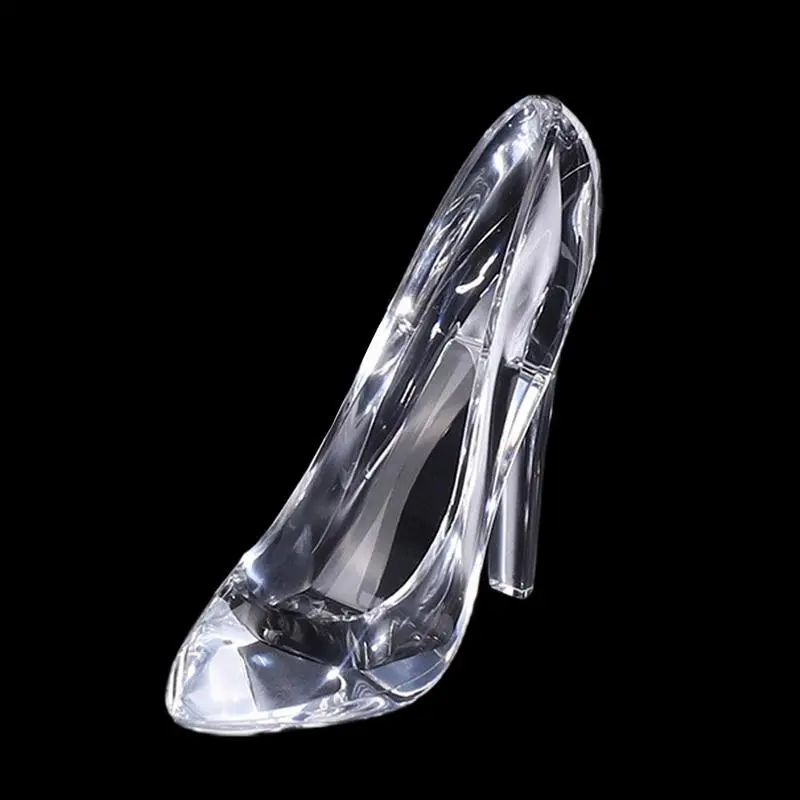 Single mini simulated crystal shoe, transparent acrylic handicraft, fairy tale lost crystal shoe, wedding party decoration