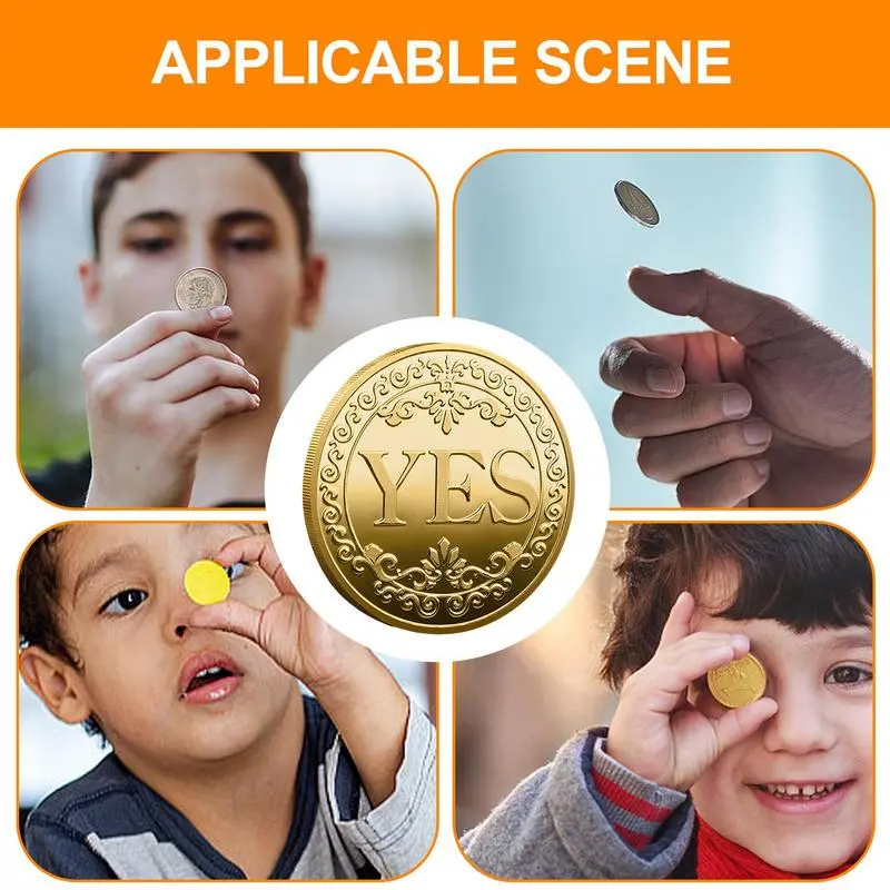 Yes No Metal Decision Coin Make A Decision Lucky Coin Embossed Electroplated Collectible Coin Commemorative Coin