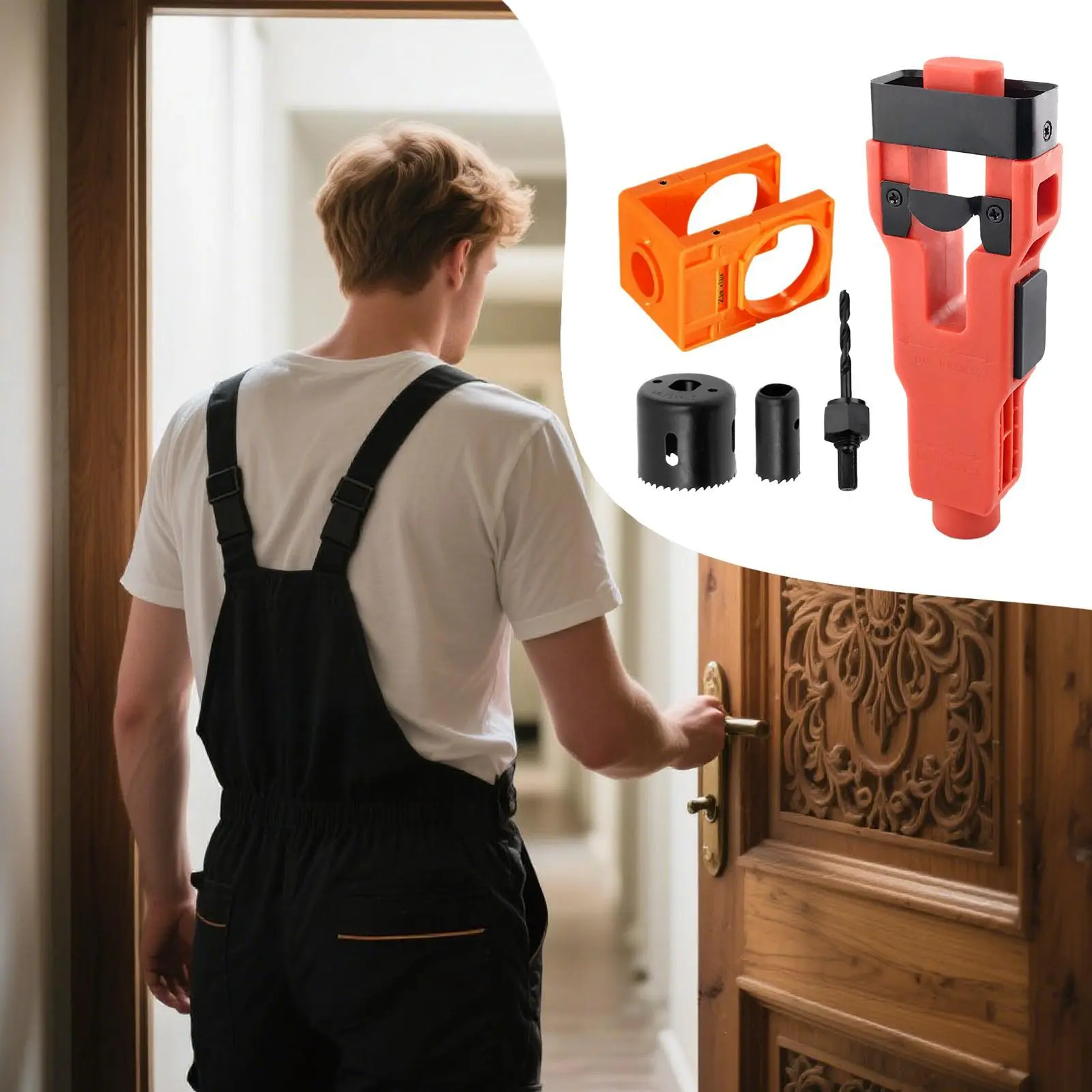 Door Lock Installation Kit Door Installation Tools Lock Replacement Parts For Stud Window Garage Shop Entry Balcony Bookcase