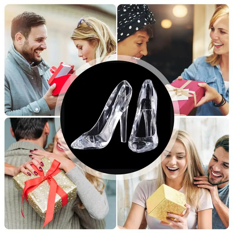 Single mini simulated crystal shoe, transparent acrylic handicraft, fairy tale lost crystal shoe, wedding party decoration