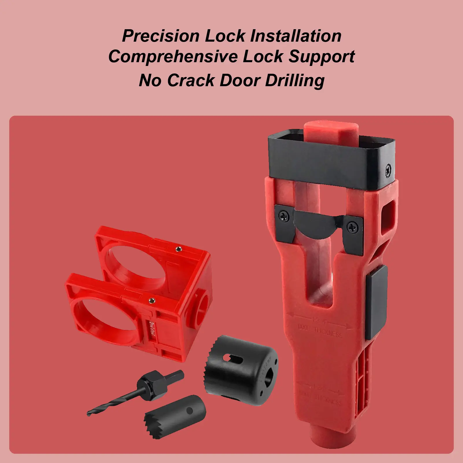 Door Lock Installation Kit Door Installation Tools Lock Replacement Parts For Stud Window Garage Shop Entry Balcony Bookcase