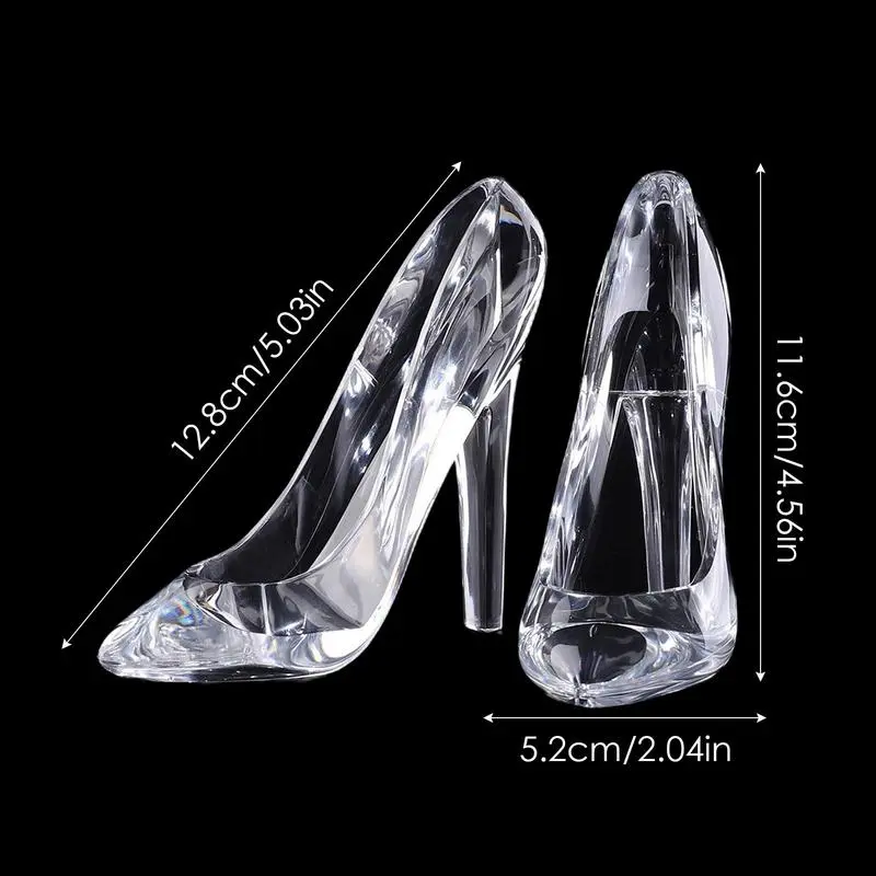 Single mini simulated crystal shoe, transparent acrylic handicraft, fairy tale lost crystal shoe, wedding party decoration