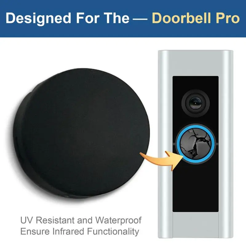 4pcs doorbell button replacement parts with two screws to replace and repair broken buttons Video doorbell button