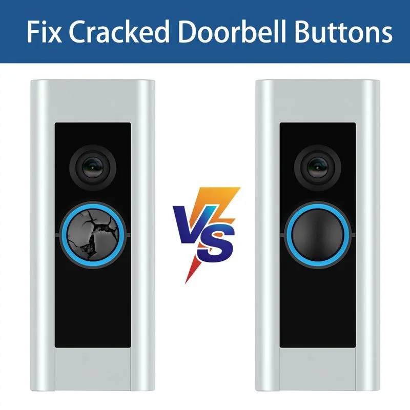 4pcs doorbell button replacement parts with two screws to replace and repair broken buttons Video doorbell button