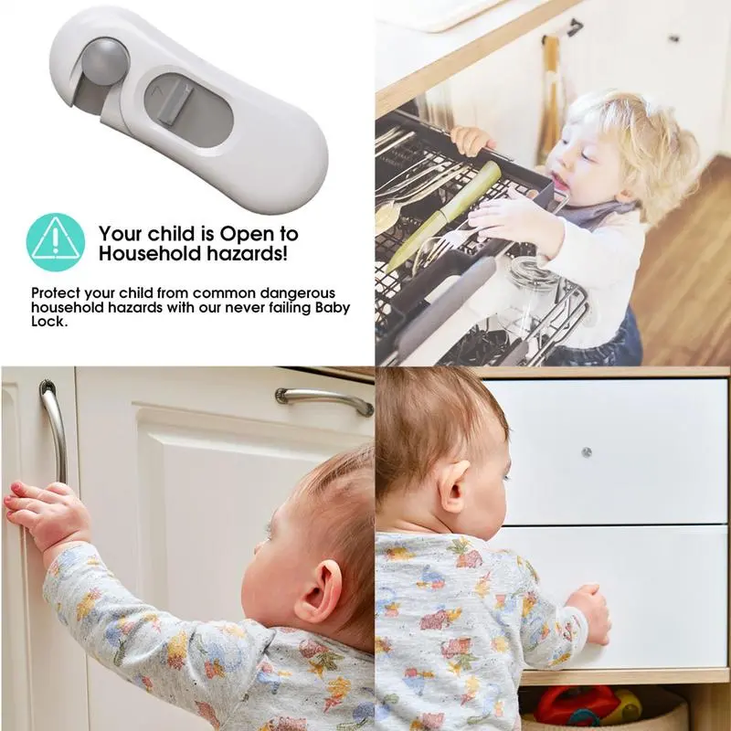 One-piece child safety lock Self-adhesive refrigerator cabinet door lock Drawer baby anti-pinch finger lock Child safety lock