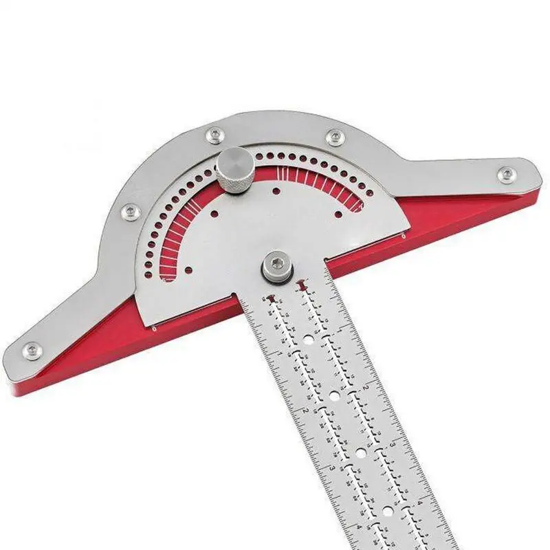 Edge Ruler Woodworking Stainless Steel Adjustable Protractor Angle Finder Woodworker Edge Ruler Precision Carpentry Ruler