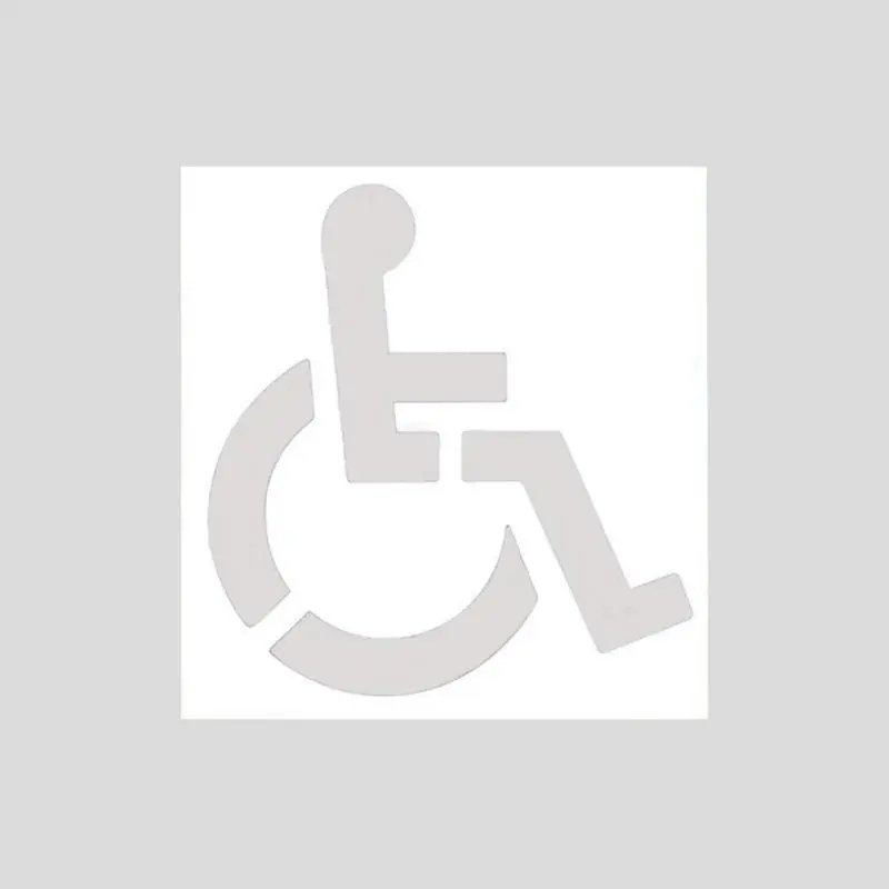 Handicap Template For Parking Lot Pavement Stencil Weather-Resistant High-Visibility Pavement Marking Signs For Disabled Road