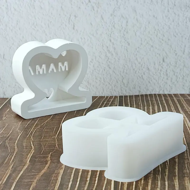 Mama Silicone Mold For Resin Mother's Day MAMA Letter Love Plaster Mould Non-Stick Reusable Easy Release Molds For Plaster