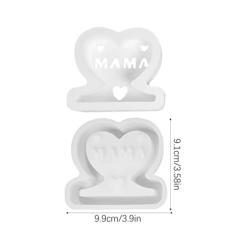 Mama Silicone Mold For Resin Mother's Day MAMA Letter Love Plaster Mould Non-Stick Reusable Easy Release Molds For Plaster