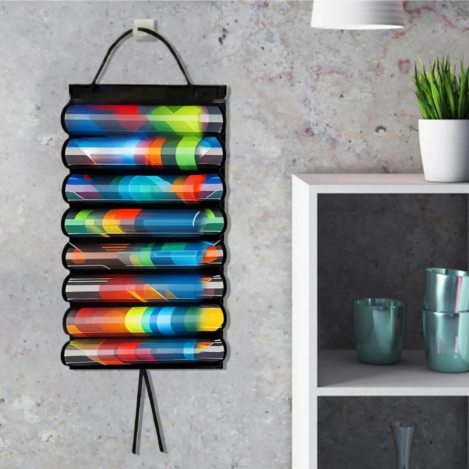 Card Game Mat Holder Organizer Bag For 8 Game Mats Space-Saving Wall-Mounted Pad Container For Family Friends Classmates Home