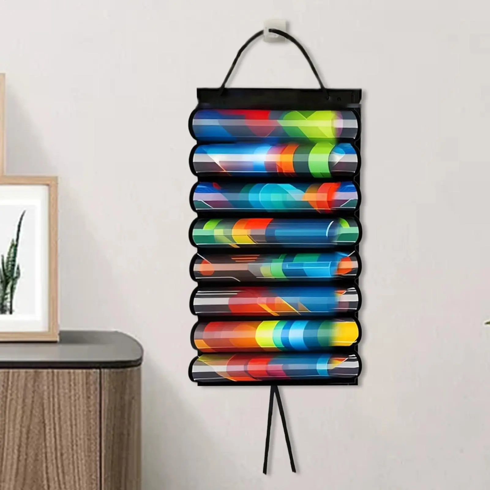 Card Game Mat Holder Organizer Bag For 8 Game Mats Space-Saving Wall-Mounted Pad Container For Family Friends Classmates Home